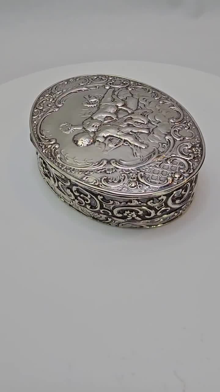 刻印 イギリス ホールマーク シルバー925 エンジェル ボックス 天使 箱
