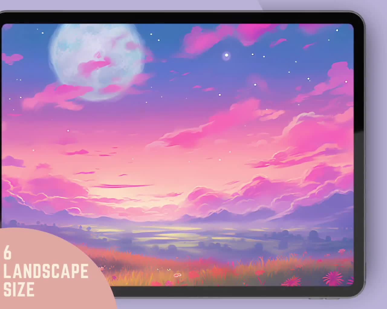 Ghibli Pink Dreamy Wallpaper Meadow Wallpaper Pastel Wallpaper