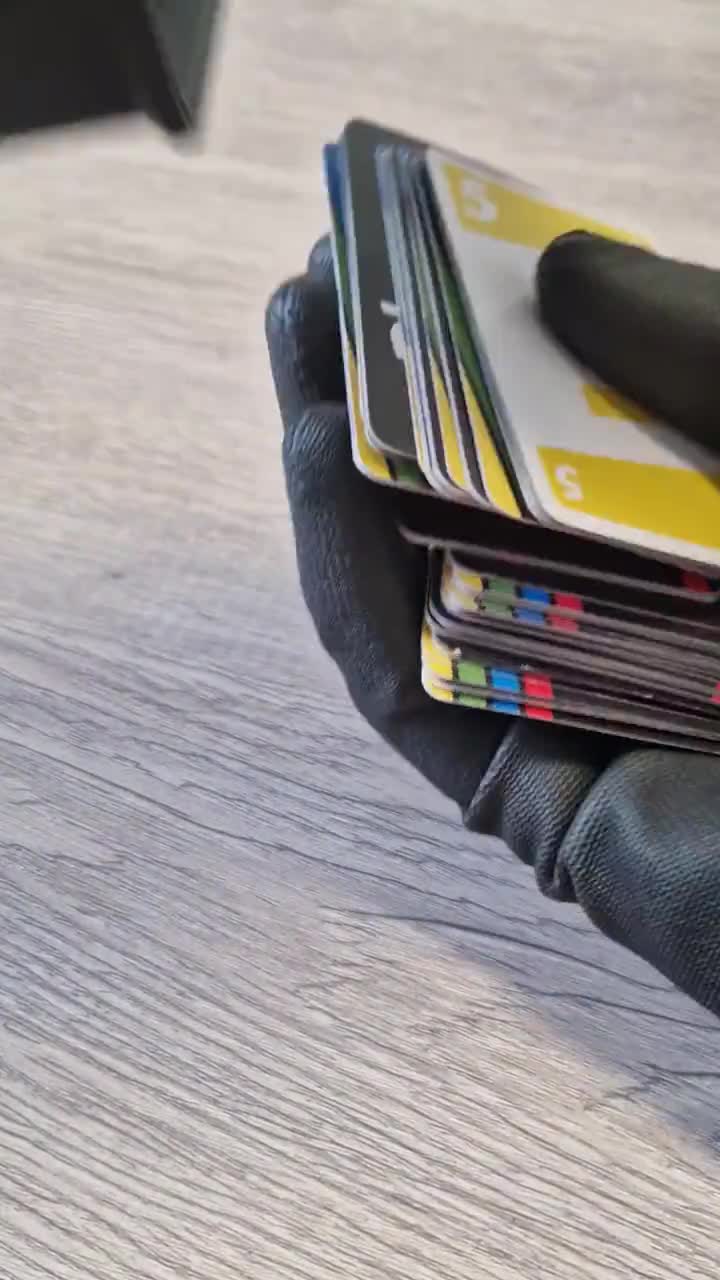 Protip: Invest in card sleeves and card boxes to store your Uno deck so the  cards will last a long time. Get two of these size card sleeves (2 1/4 x 3