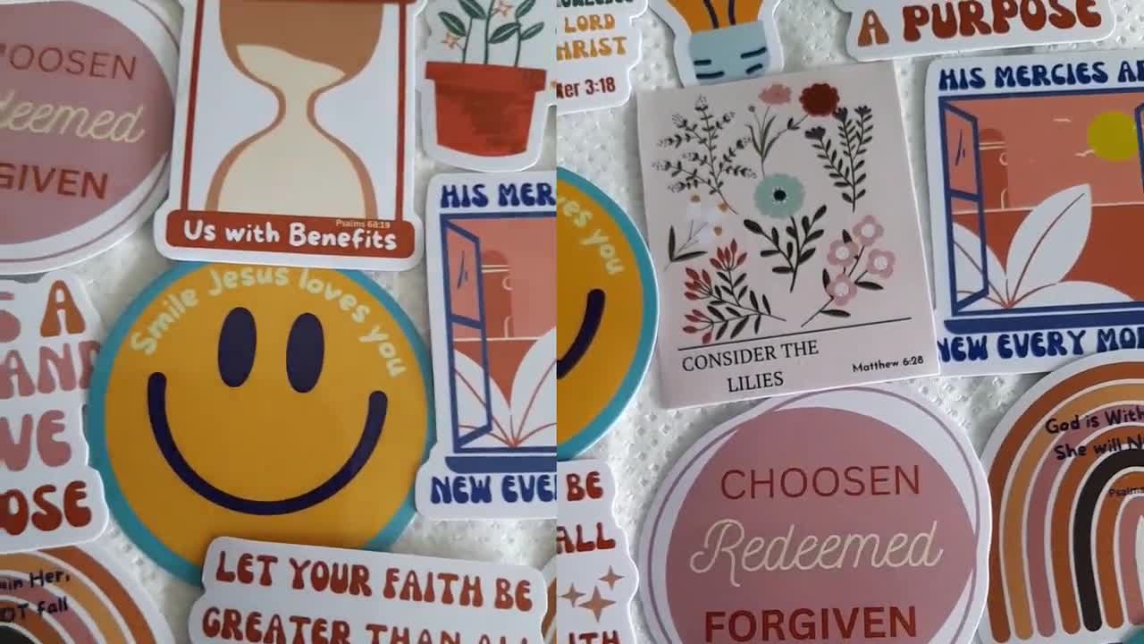 Christian Sticker Pack, Inspirational Stickers