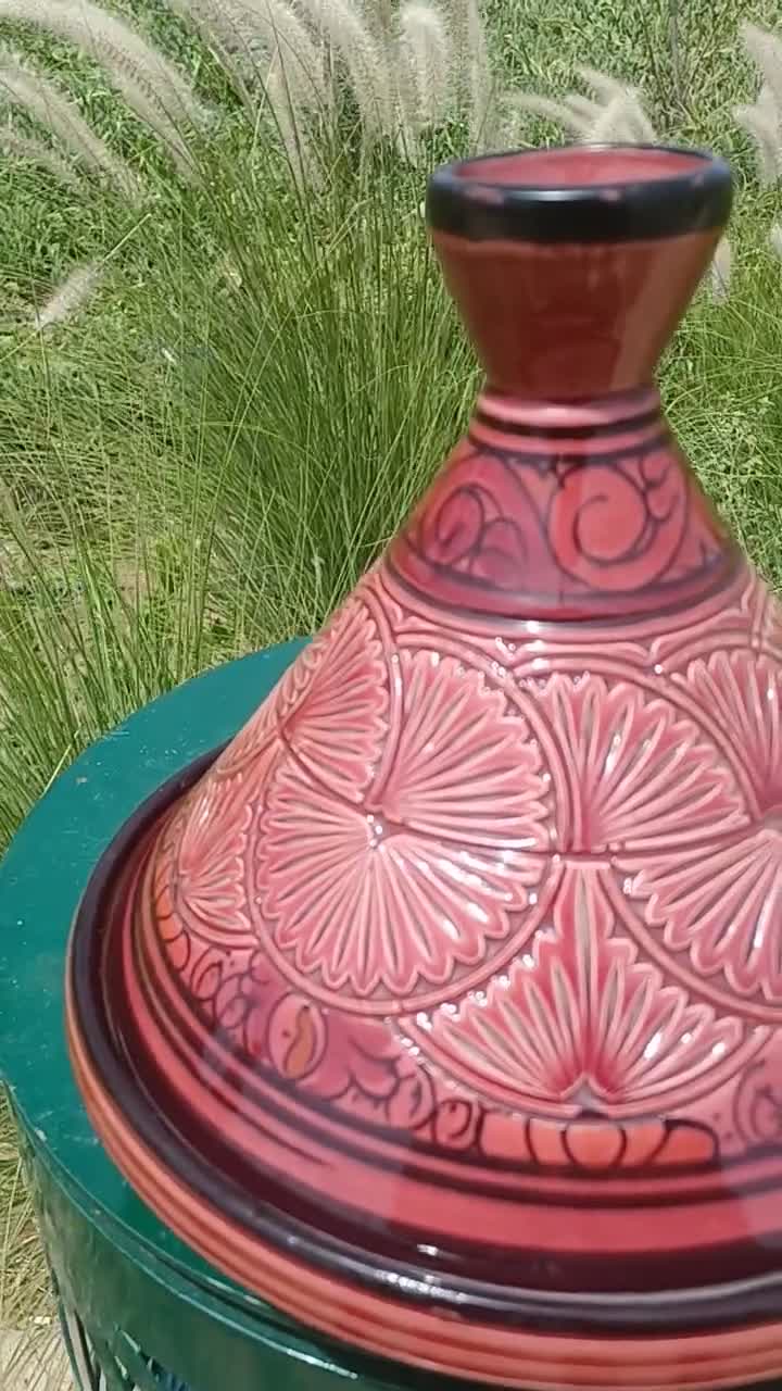 Spedizione in 1-3 giorni-Tagine in ceramica marocchina intagliata a  mano-Piatto da portata tradizionale in ceramica fatta a mano-Piatto  marocchino per pasti deliziosi-ArtsFez -  Italia