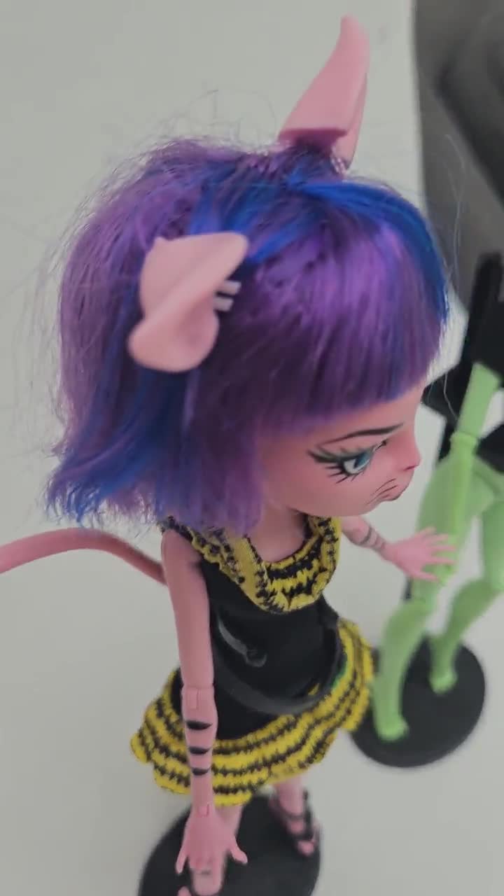 Monster High Doll Set Create a Monster Starter Pack Cat and Witch for  Collectors, OOAK Repaints, Playing, Excellent Condition, Very Rare