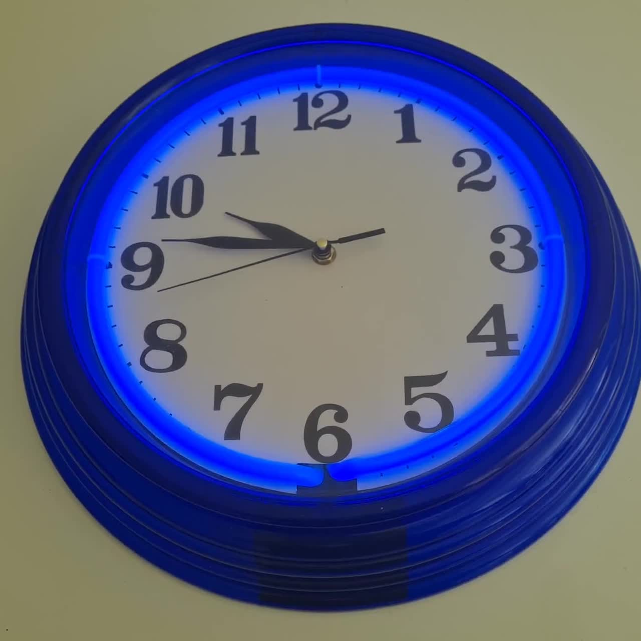 POP Clock in Light and Dark Blue Acrylic, 10