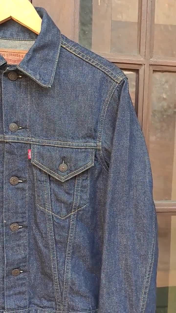 90s Levi's Japan Big E Denim Jacket Lot 71557 Mens Size 38