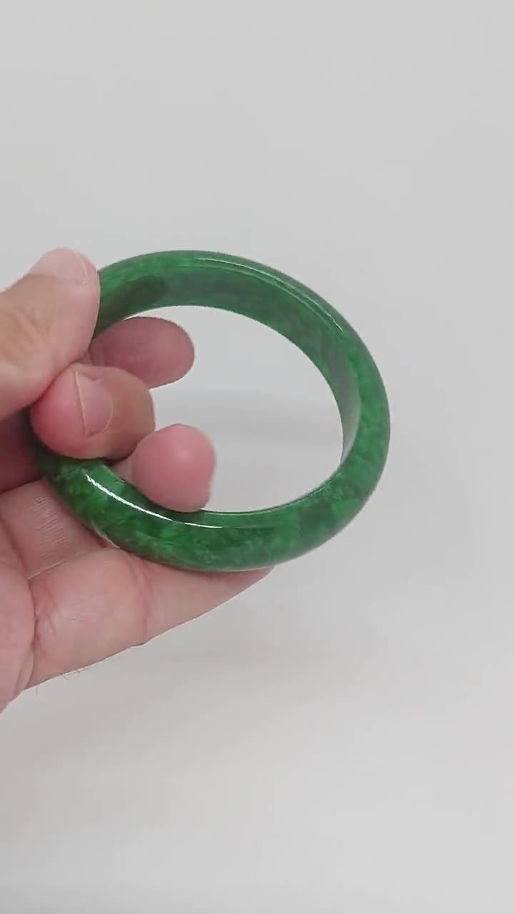 GREEN Jade Bangle Bracelet 2.7 2.10 Inches Inside Diameter. Jade 13mm Thick Bracelet. Green Jade Bangle. Jade Bracelet. GREEN Jade LOVER. Etsy UK