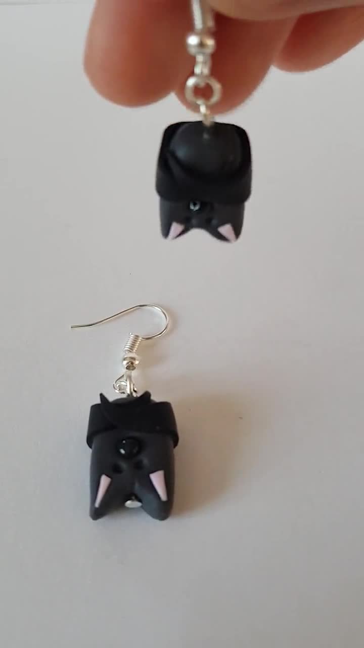 Boucles D'oreilles Pendantes à Motif Chauve-souris / Crâne / Poulp