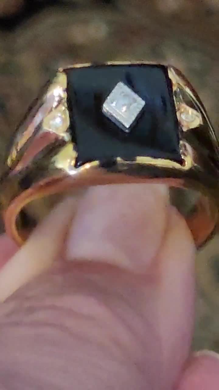 Vintage Men's ESPO Ring 14KT HGE Gold Electroplated Ring Joseph