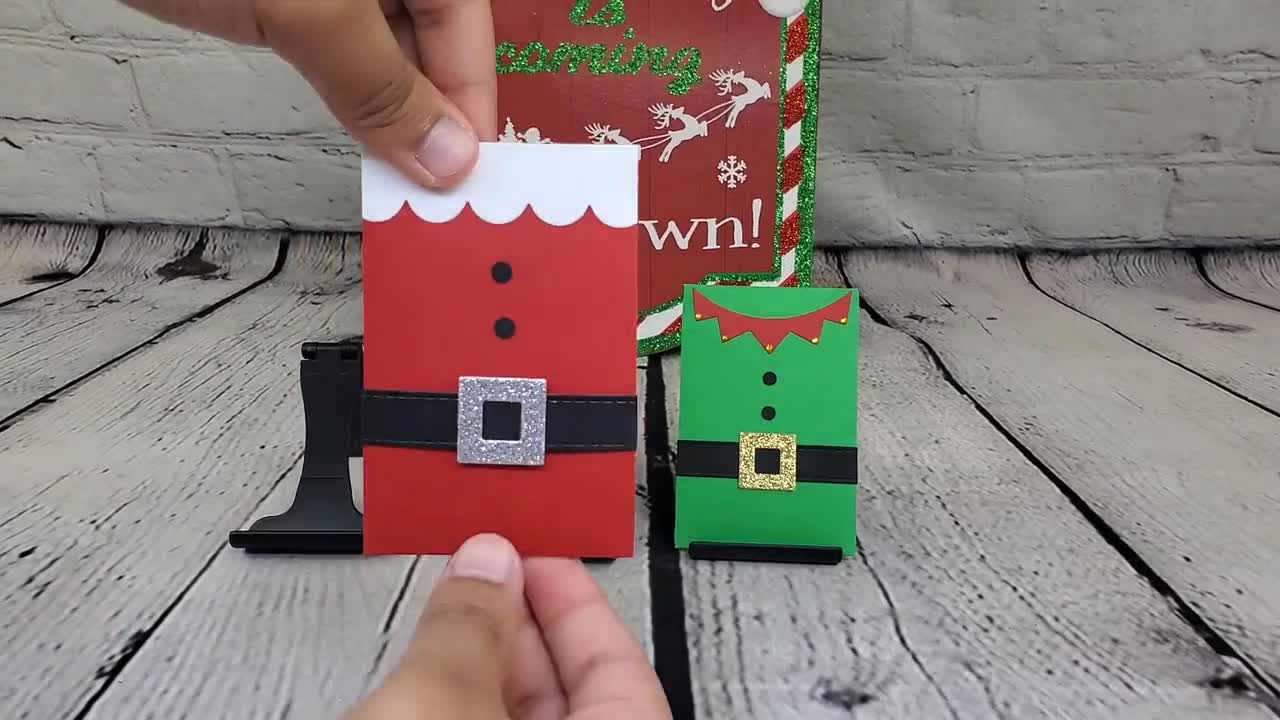 Set of 2 Christmas Gift Card Holders, Holiday Gift Card Holder