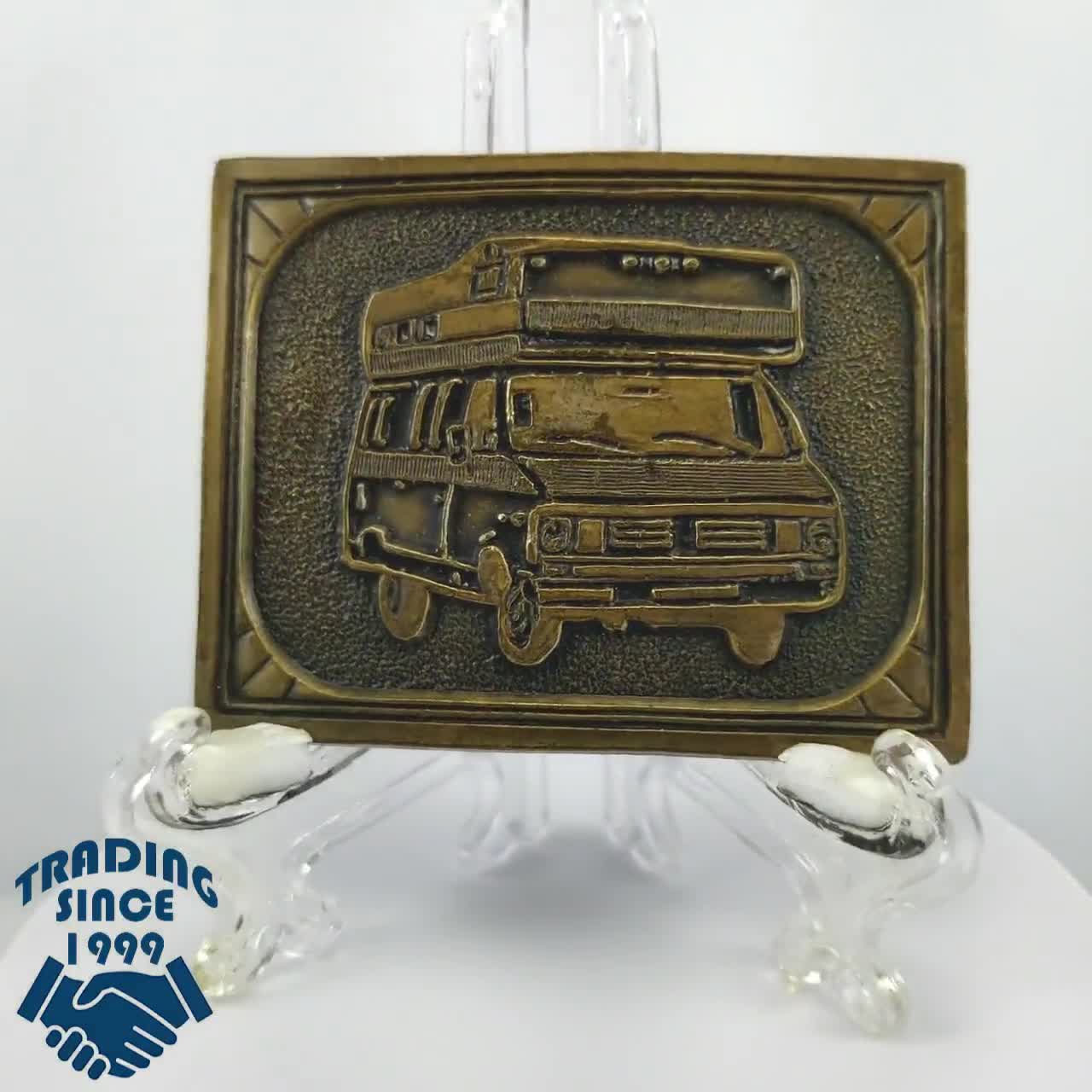 Belt Buckle 1970s 1980s Van RV Travel Campervan Winnebago Custom  display picture 1