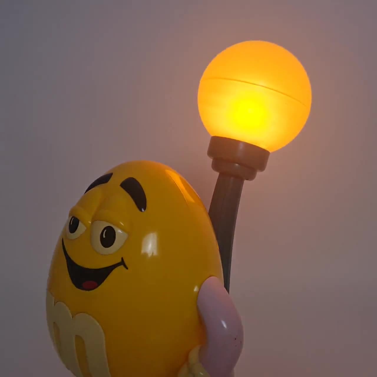 Vintage Collectible Big Yellow M&ms Lamp Plastic Figure - Etsy