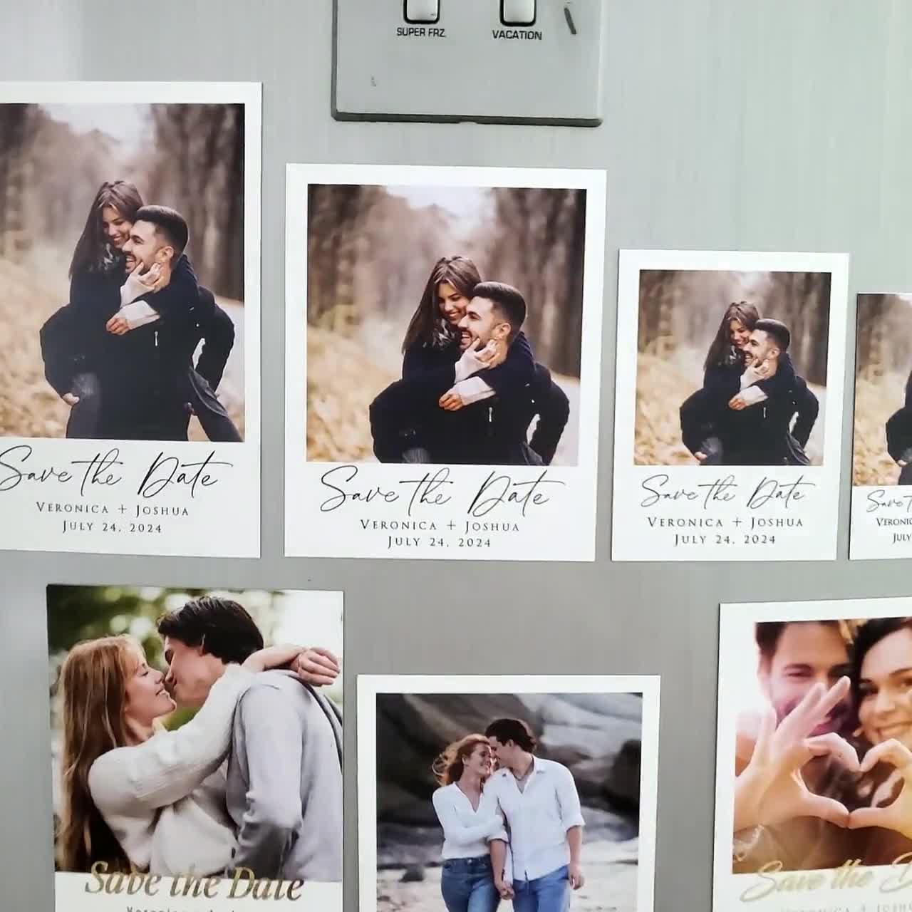 Photo Save store the Date Magnets - Casual Picture Save our Date Magnets for Wedding - Modern, Gray Save the Date Fridge Magnets - 103