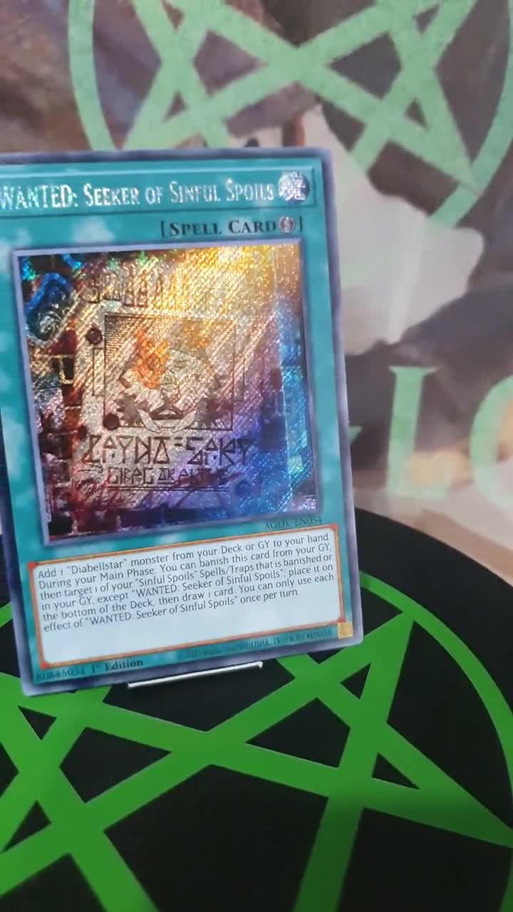 WANTED: Seeker of Sinful Spoils Secret Rare-Common "Casual Play"(Same  thickness)