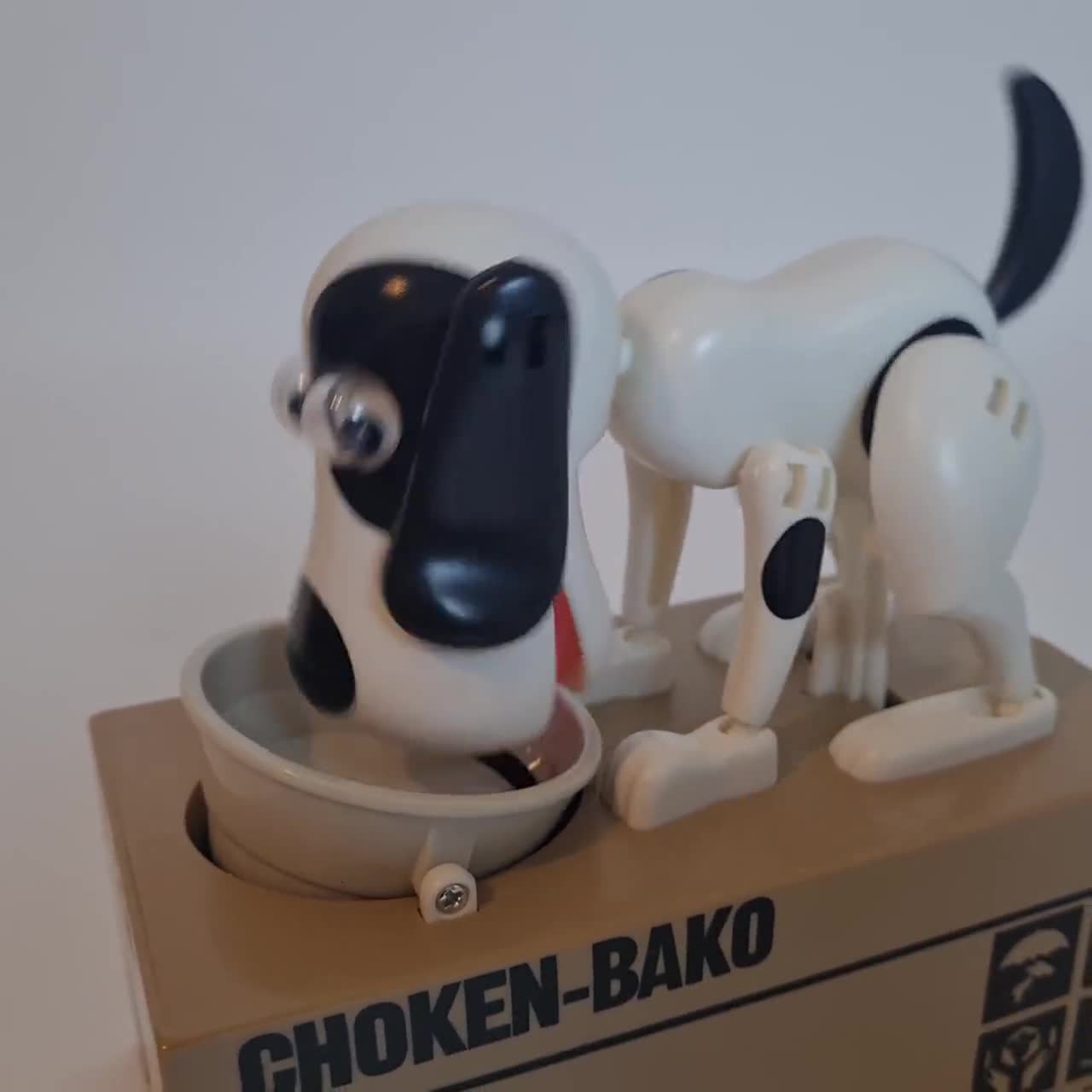 ヴィンテージ 貯金箱 ちょうけん箱 コインを食べる犬