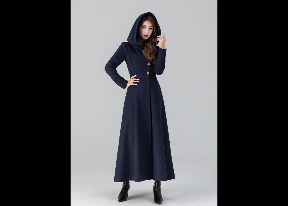 ジャケット・アウター ENFOLD SHAPE LONG-COAT ZCSIA Women's Winter Long Sleeve Full Zipper Oversized Baggy