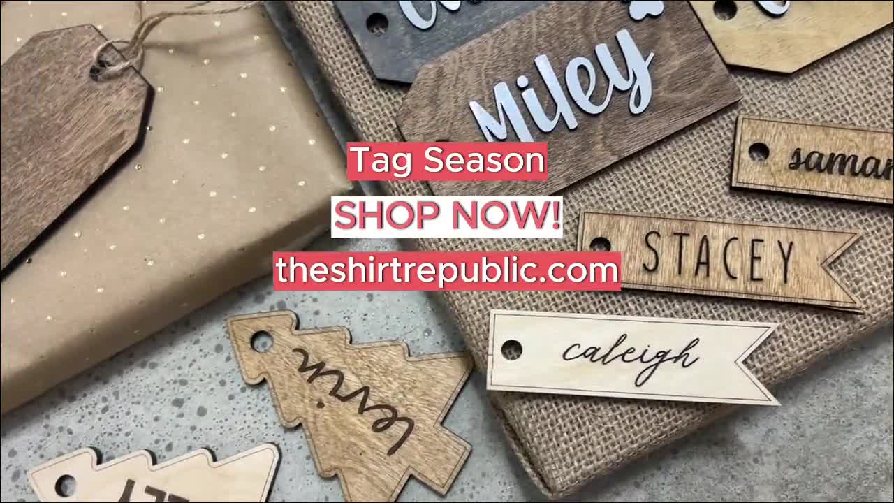 Christmas name tags, Personalized tags, Christmas wood decor