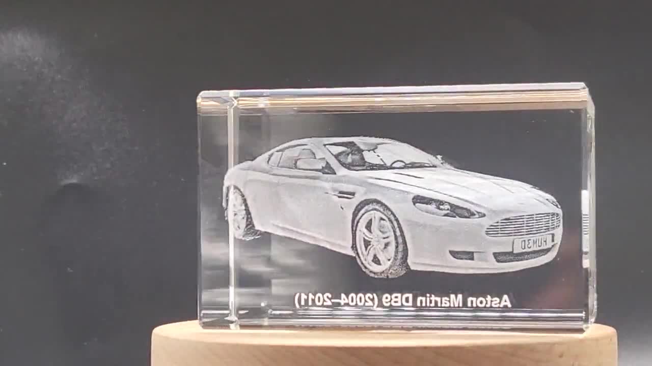 Aston Martin DB9 Grand Tourer Collectible Crystal Sculpture