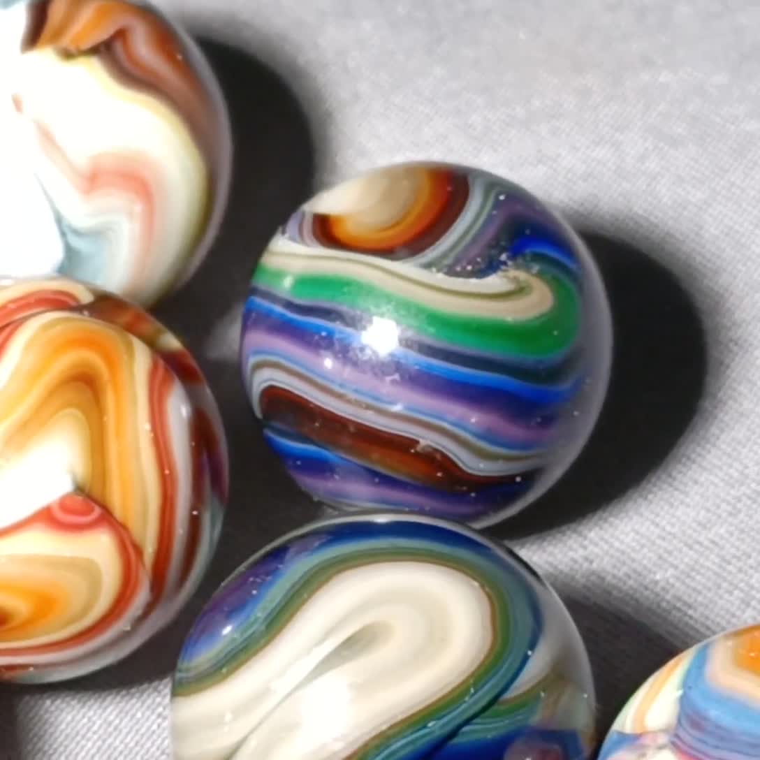 50 HTF 5/8 ÷ OR - HTF JABO CLASSICS FLAT MARBLES , GEMS, $10.99