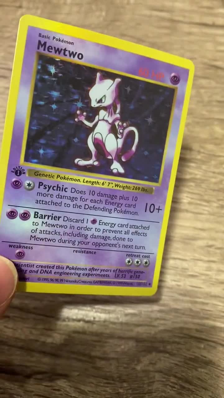 Mewtwo 1st Edition Pokemon Holo | Custom hotsell Proxy 1:1