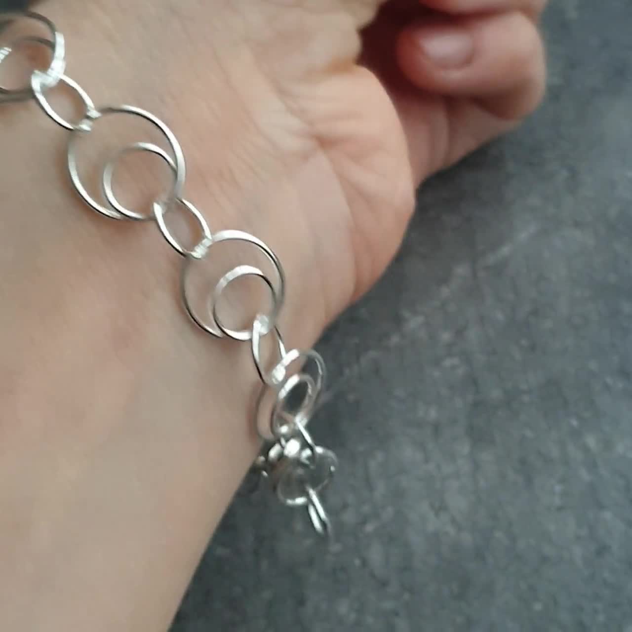 twisted oval link toggle bracelet