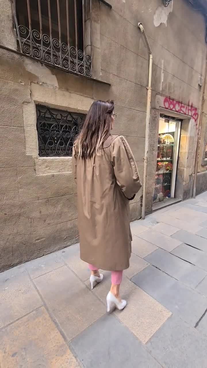 希少 イヴサンローラン キャメル ギャザー ウール コート ヴィンテージ Yves Saint Laurent 1980s Vintage Fur Trim Beige Coat in L