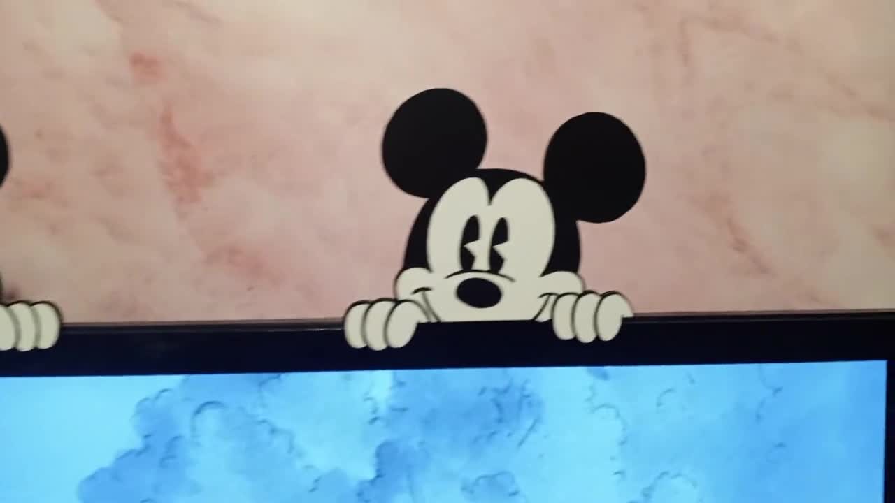 Mickey & Minnie TV / Computer Monitor Peeking Set - Etsy