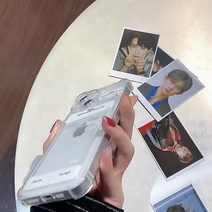 Porte-photocard 1pc - Mini Porte-cartes Kpop Transparent, 2 Pouces
