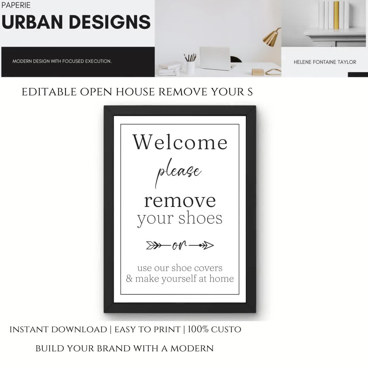 Editable No Shoes Sign, Remove Your Shoes Sign Template, Airbnb Sign, Printable Take off Your Shoes Sign, Open House Welcome Sign - Etsy
