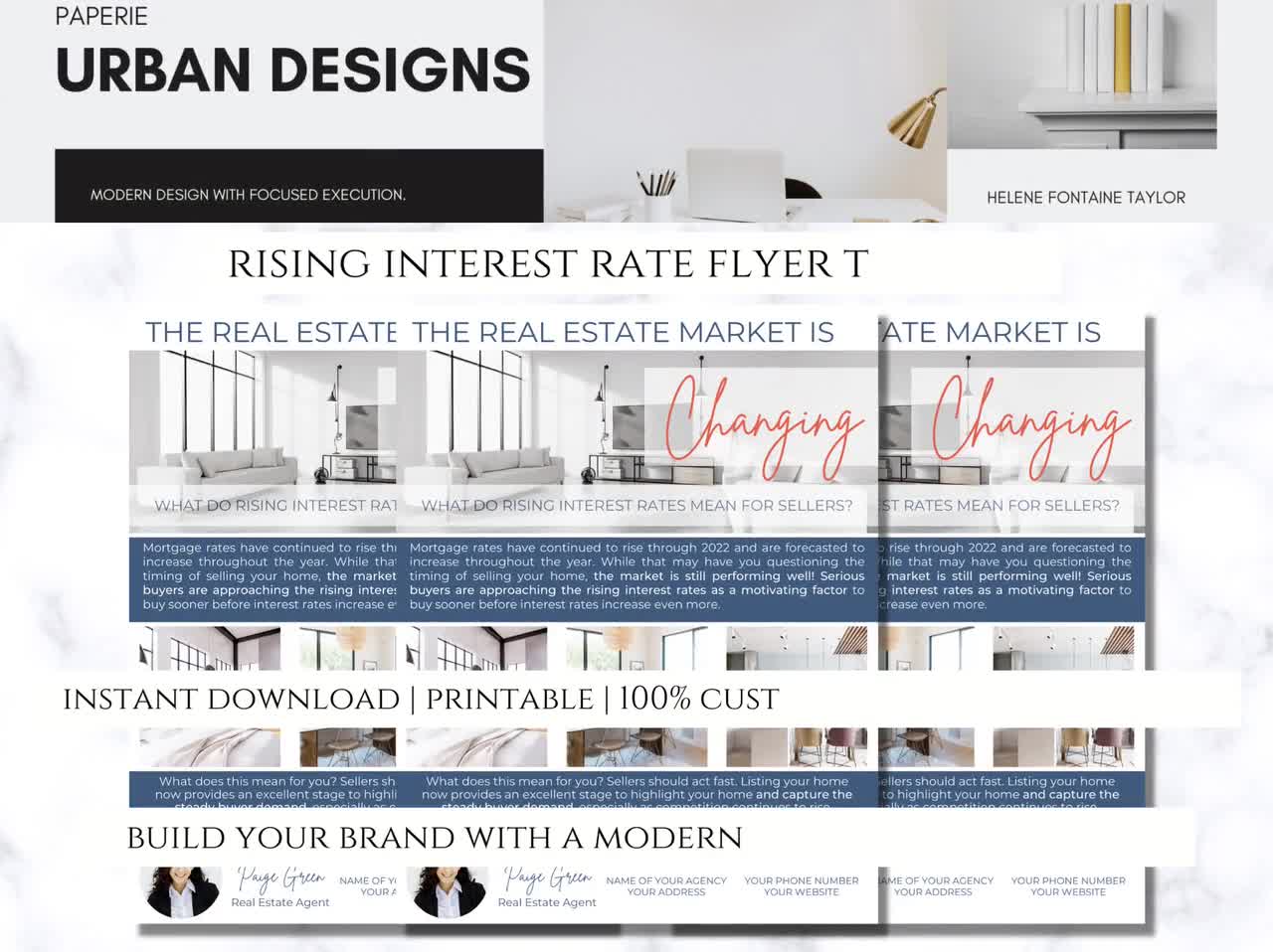Rising Interest Rate Letter Real Estate Interest Rate Flyer - Etsy