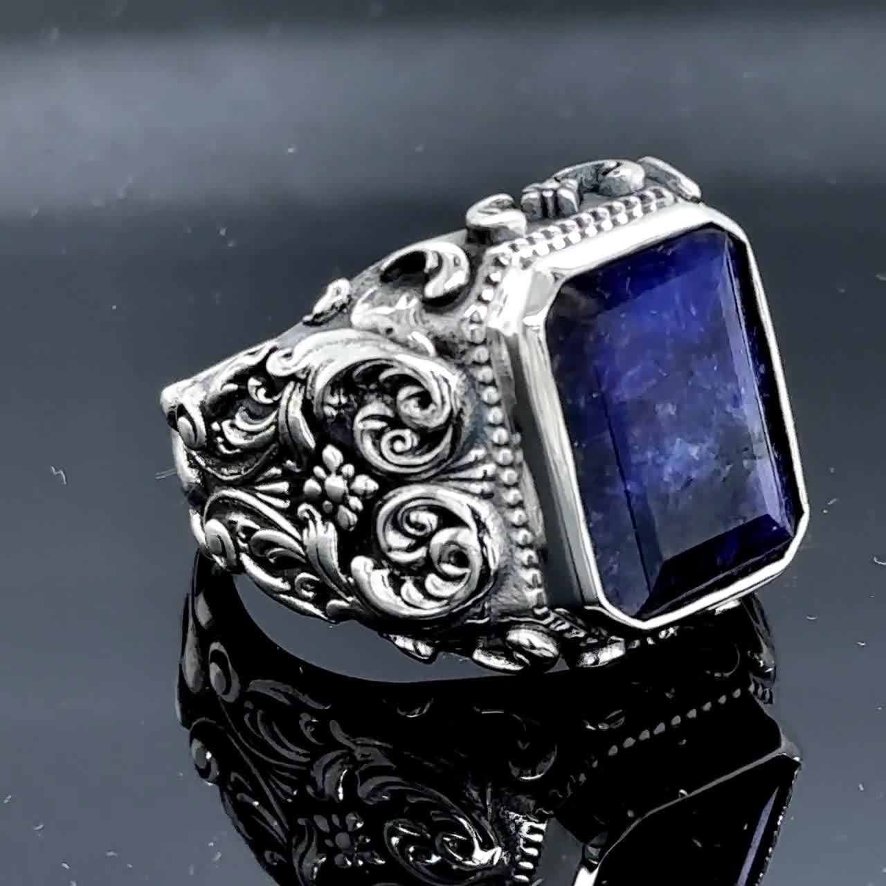 ヴィンテージ スター サファイア 天然ダイヤモンド 925 シルバー リング il_340x270.1198408703_9bn1.jpg