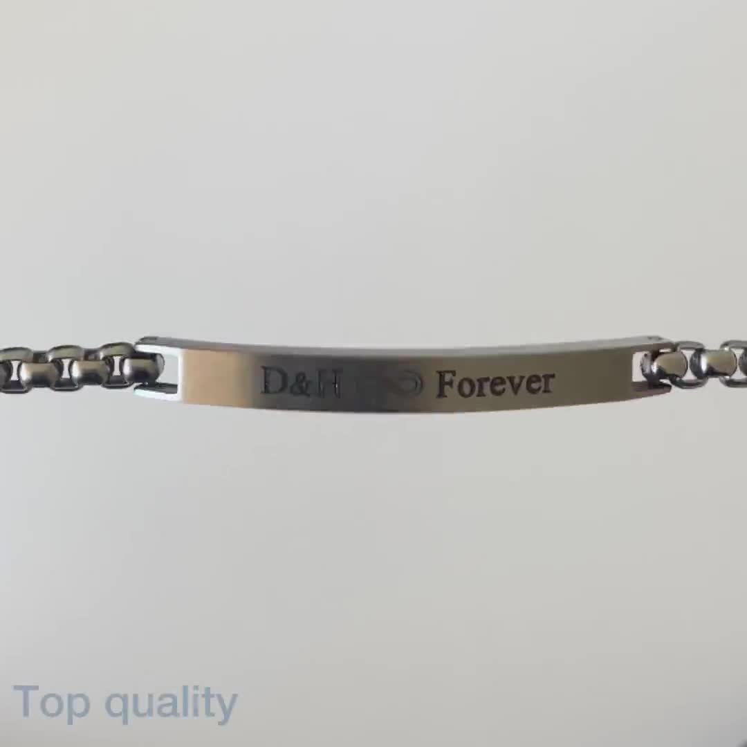 Valentine's Day Gift for Him,personalize Initials Bracelet Valentine's Day Gift for Him,personalize Initials Bracelet