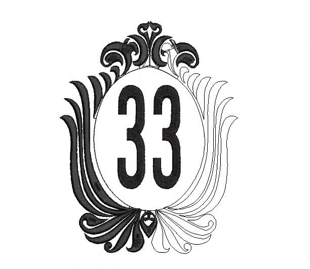 Club 33 Machine Embroidery Design - Etsy