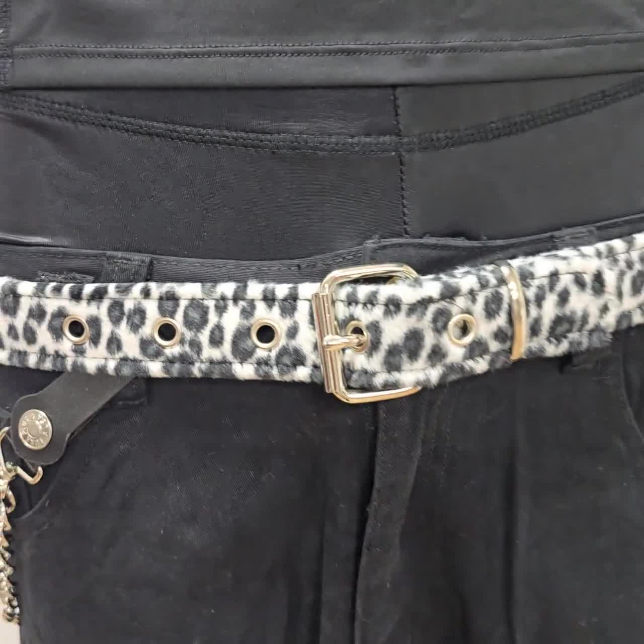 SEXXDEVIL opium y2k leopard スタッズ ベルト Women Camouflage