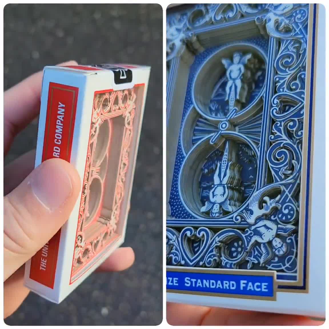 3D Cutout Playing Cards, Art Paper Cut Out Stacked Bicycle