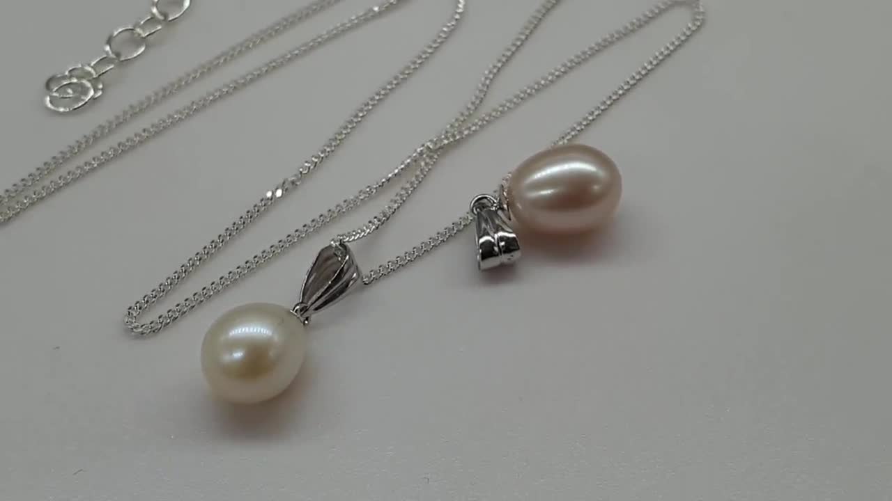 GAVU Collana Perle Donna, Collana Donna Argento 925 Con - Foto 3