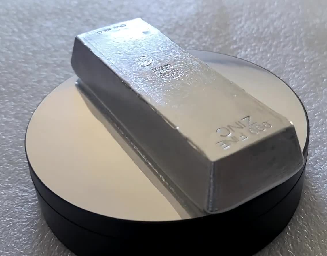 1 Kilo .999 Fine Zinc Bullion Stacker Bar - Hand Poured - Hand