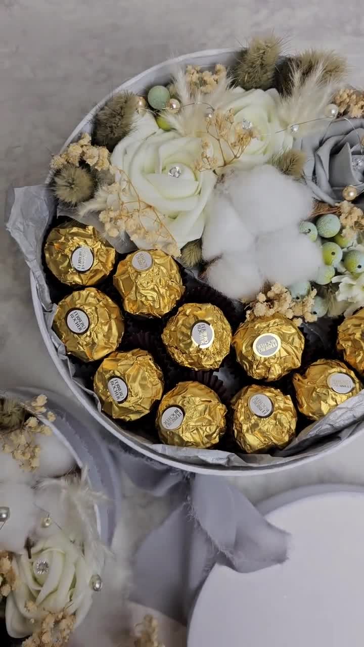 Flower Box, Ferrero Rocher, Chocolate Bouquet, Mothers Day
