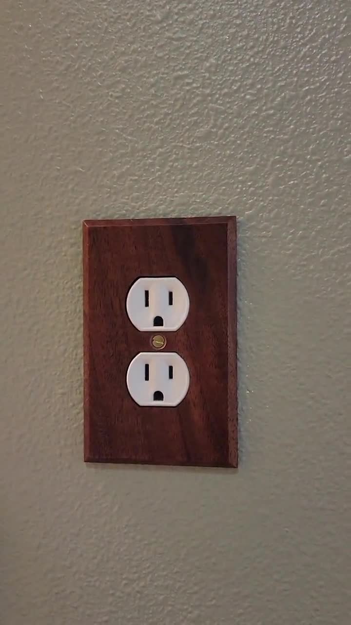 Customizable Walnut Light Switch and Outlet Covers for Wall Art Natural  Walnut Wood Electrical Outlet Plate Cover Wood Light Switch 