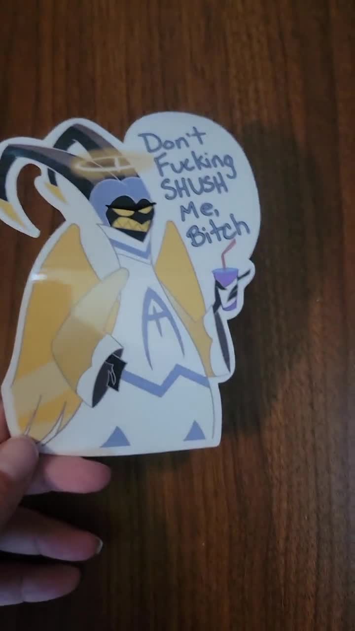 Don't Shush Me Adam Sticker | Hazbin Hotel Sticker | Gloss Sticker