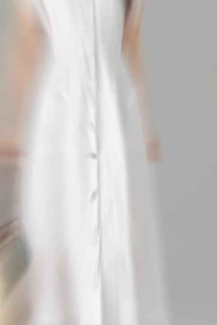 chinese dress ladies Modest Muslim Woman's Empire Waist Shimmery Tulle Dress - 36229 main image 0