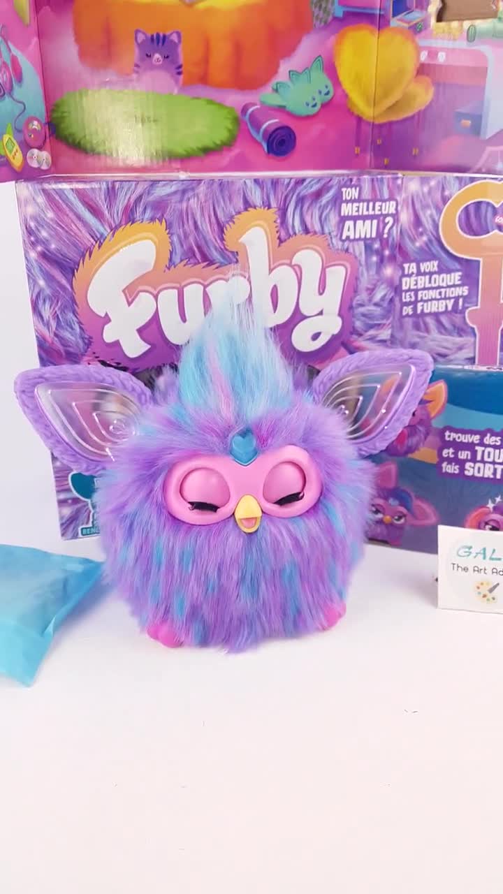 New Furby 2023 Purple FRENCH Edition ファービ Latest Release with box and  accesories violet Speaks french