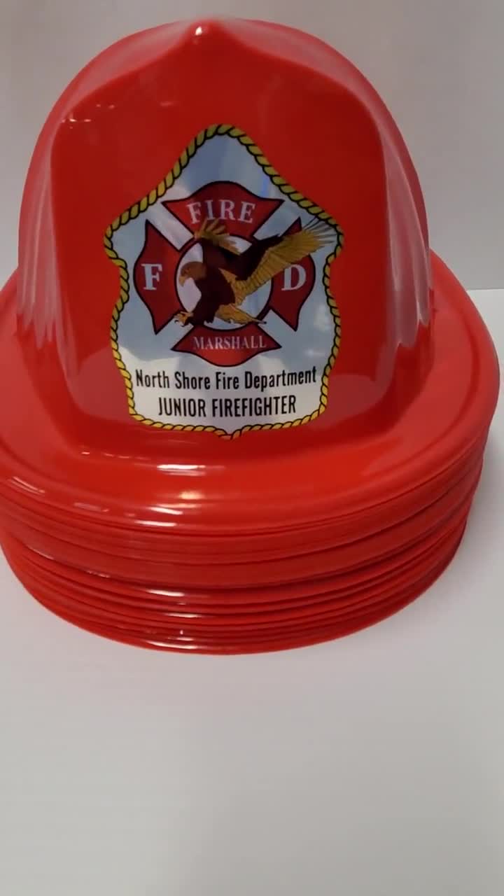 AnapoliZ Fire Chief Hat For Kids - Hard Plastic Firefighter Helmet Costume With Adjustable Strap