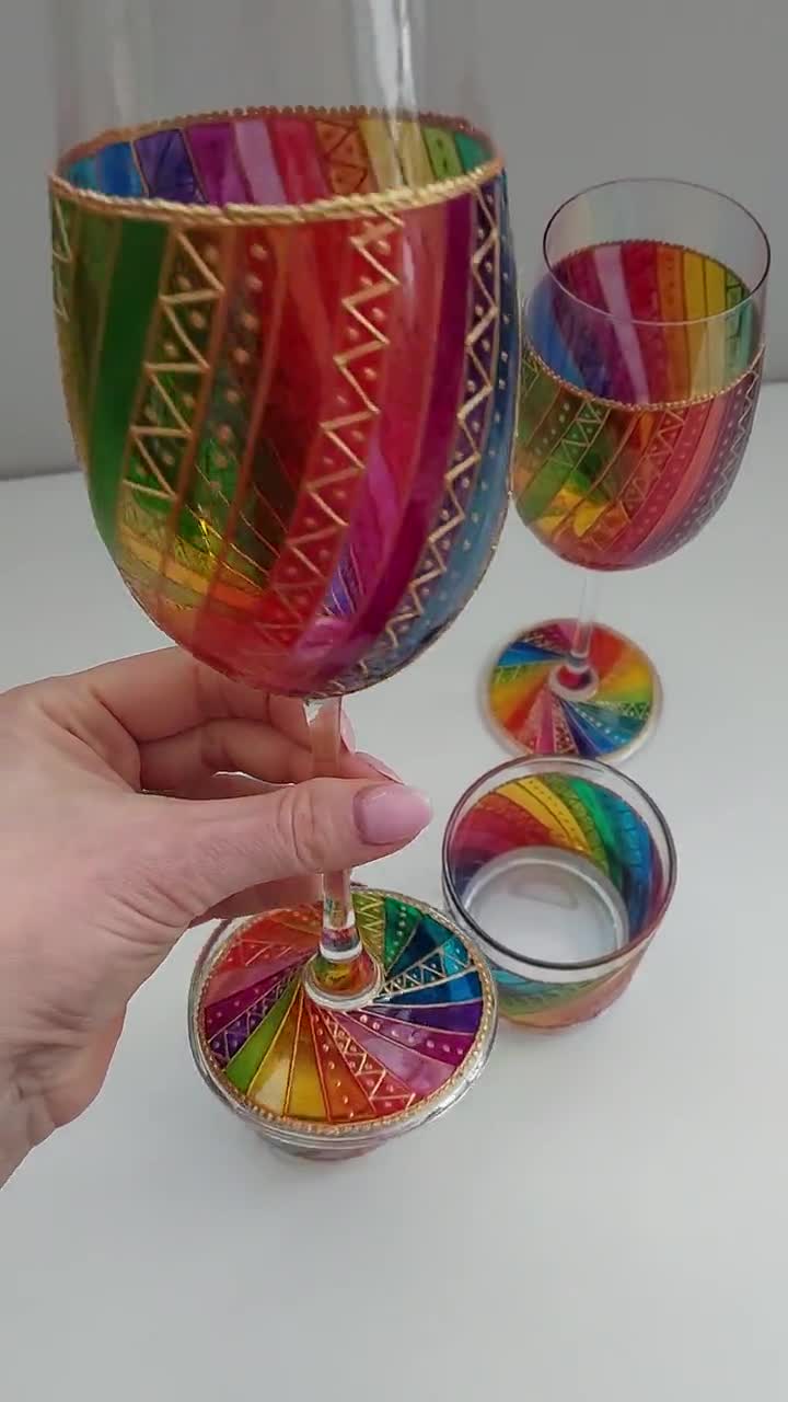 Copas Para Novios Copa De Champán De Cristal - Copa Tulipa Floral Pintada A  Mano Copas Champagne, image size:720x1280