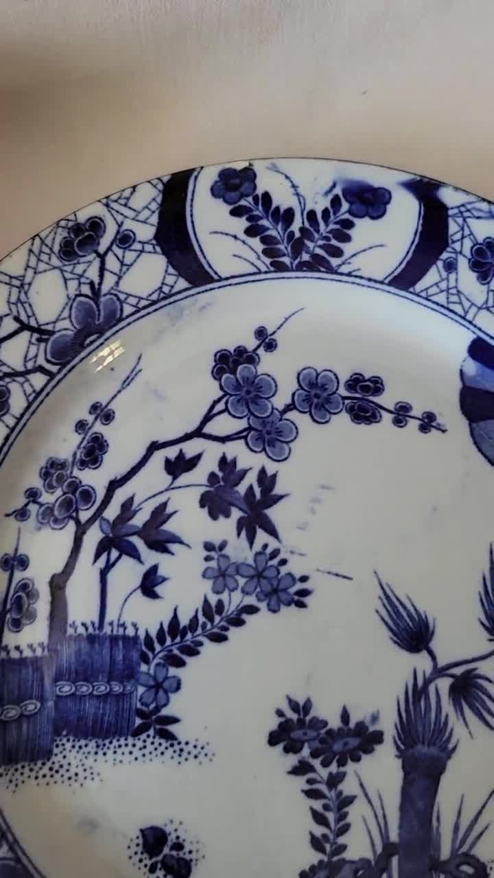 Antique French Side Plate: Creil Et Montereau 'japon' Blue