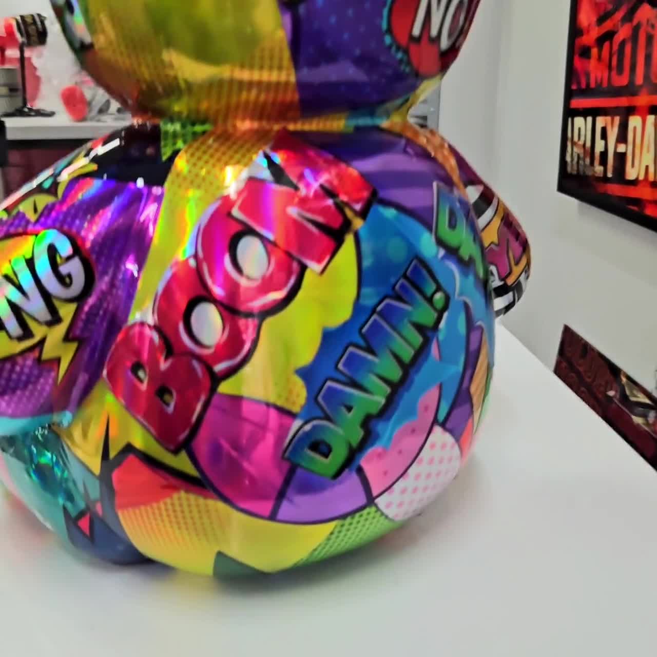 Patryk Konrad - Holographic Pop Art Bear Sculpture - Limited