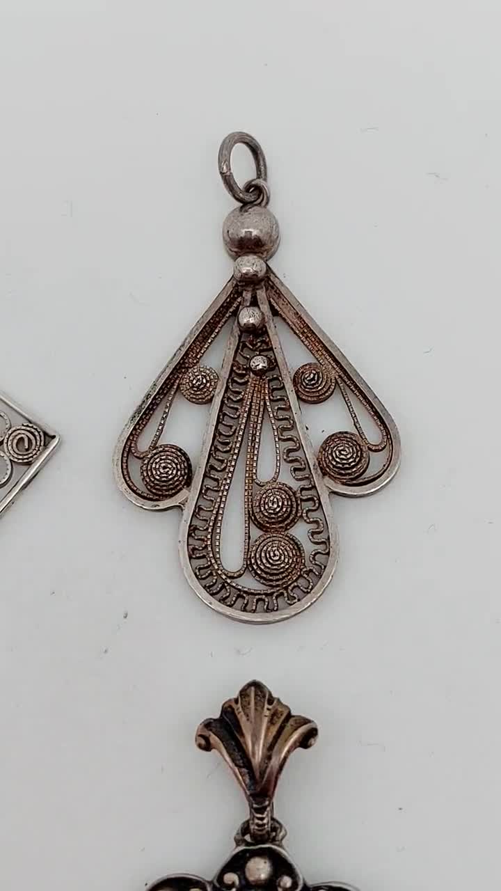 Filigrane argent 835 - collier en argent des années 1920 - - Catawiki
