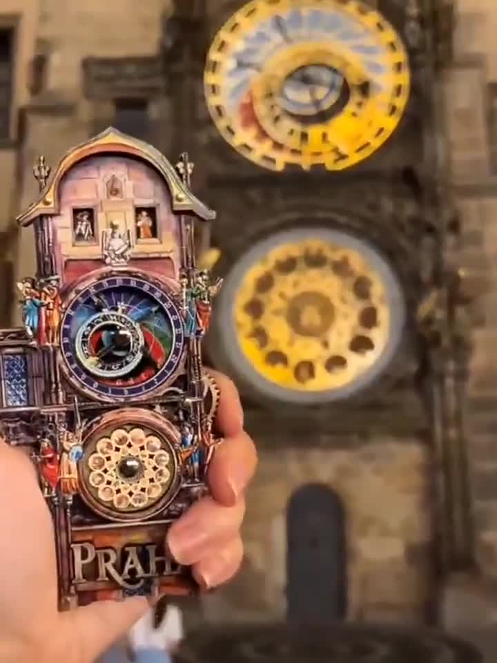 Calamita Da Frigorifero 3D Praga Repubblica Ceca, Souvenir Di Viaggio Fatto A Mano In Resina, Dimensioni 5x7 Cm. Regalo Originale Per Decorare Casa E Ufficio.