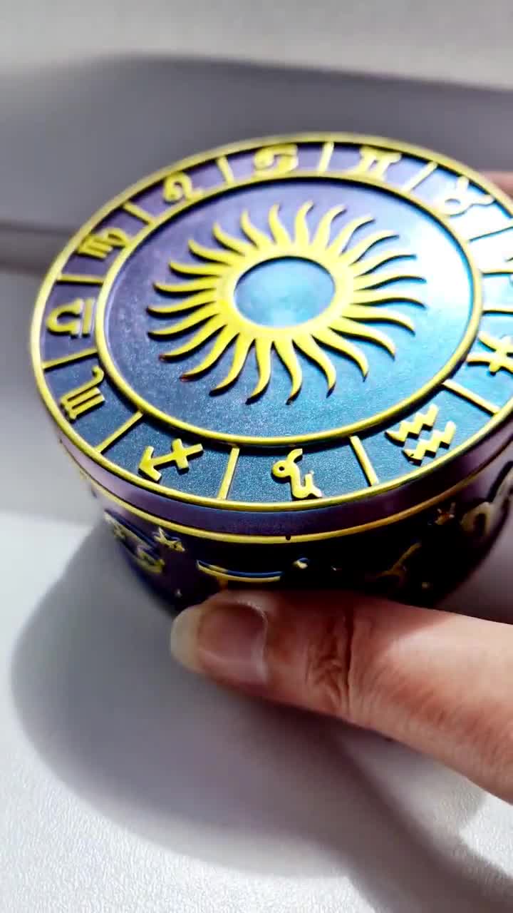 Zodiac Jewelry Box: Hand-painted Astrology Trinket Dish With