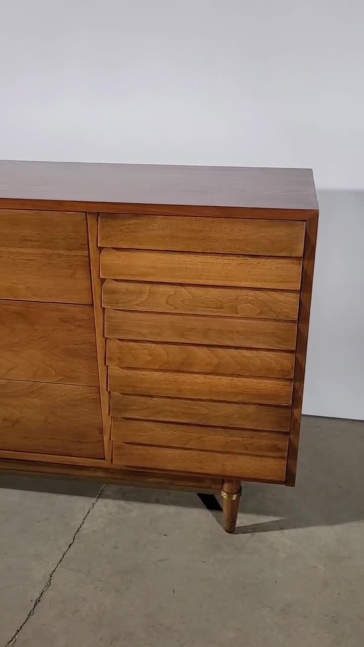 Walnut Long Dresser American of Martinsville Dania Line