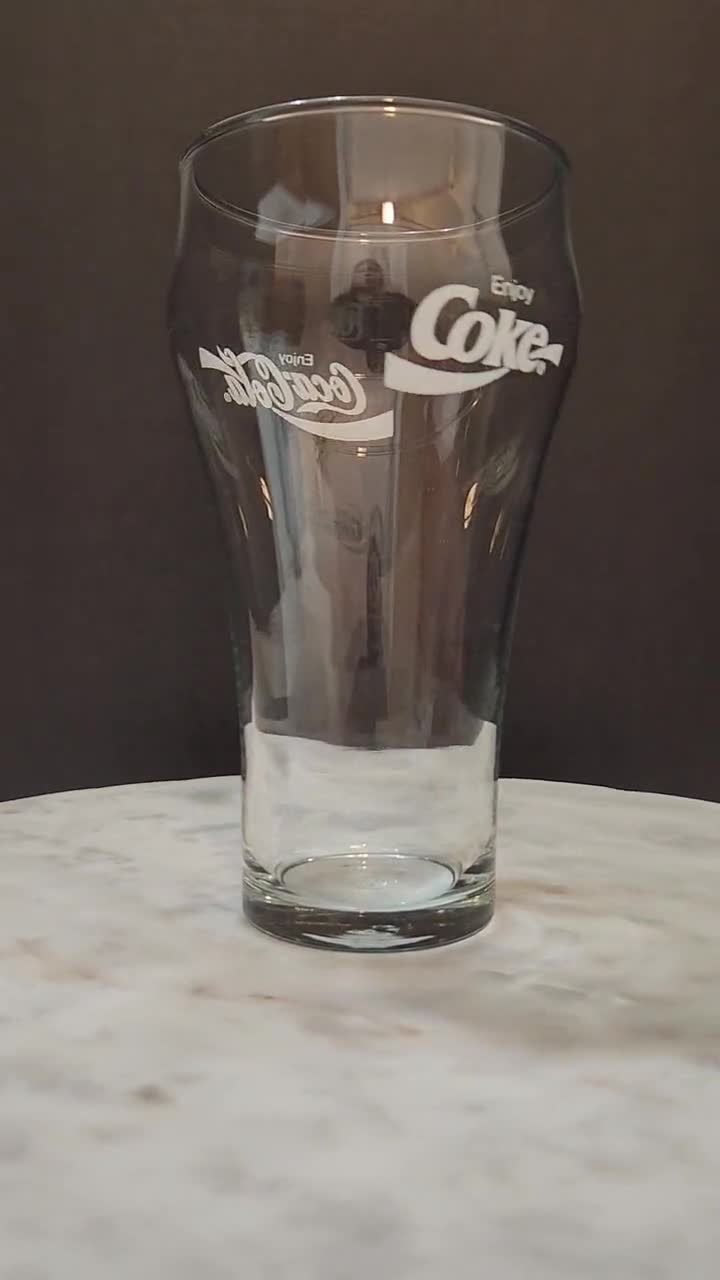 Vintage Coca-cola, Enjoy Coke 16 Oz Glasses - White