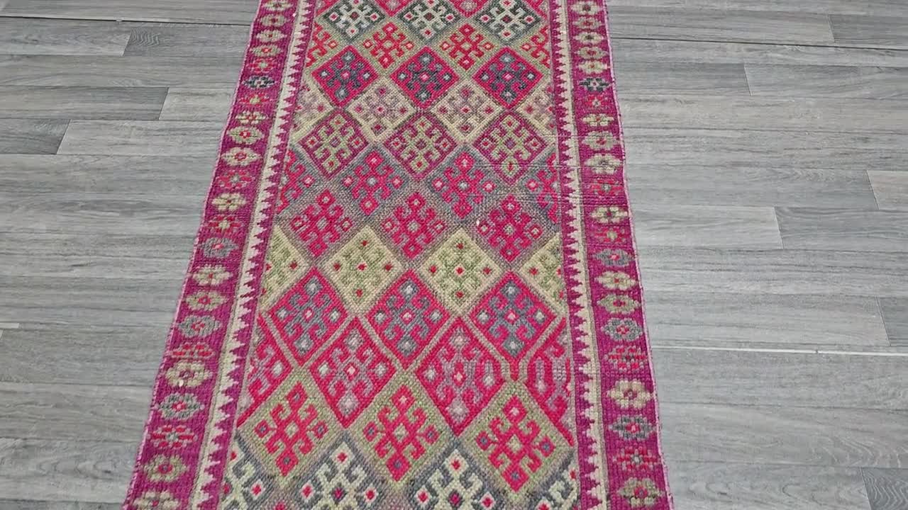 温かざっくり編み✳︎クリスマスレッド ロング ランナー トルコ